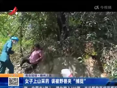 【救在现场】赣州上犹：女子上山采药 误被野兽夹“捕捉”