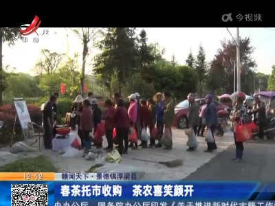 【赣闻天下】景德镇浮梁县：春茶托市收购 茶农喜笑颜开
