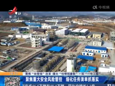 【聚焦“放管服”改革 曝光“怕慢假庸散”·双“一号工程”】聚焦重大安全风险管控 细化任务清单抓落实