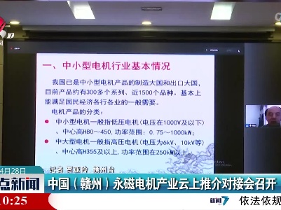 中国（赣州）永磁电机产业云上推介对接会召开