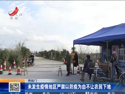 两部门：未发生疫情地区严禁以防疫为由不让农民下地