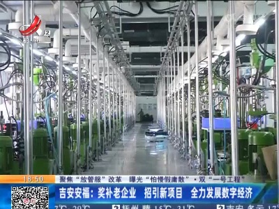【聚焦“放管服”改革 曝光“怕慢假庸散”·双“一号工程”】吉安安福：奖补老企业 招引新项目 全力发展数字经济