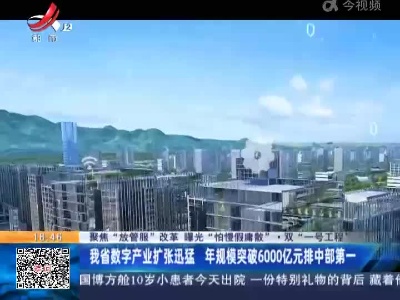 【聚焦“放管服”改革 曝光“怕慢假庸散”·双“一号工程”】我省数字产业扩张迅猛 年规模突破6000亿元排中部第一