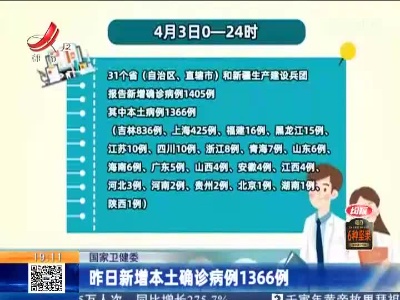 国家卫健委：昨日新增本土确诊病例1366例