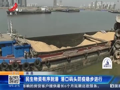 南昌：民生物资有序到港 港口码头防疫稳步进行