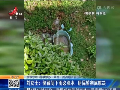 【急难愁盼 我帮你办·声音】南昌赣江新区·刘女士：储藏间下雨必涨水 居民望彻底解决