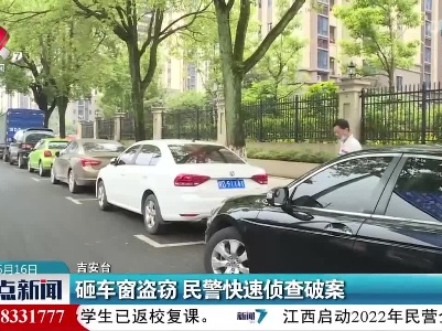 砸车窗盗窃 民警快速侦查破案