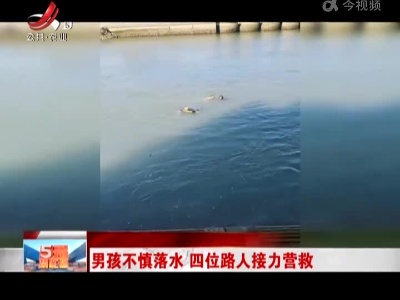 男孩不慎落水 四位路人接力营救