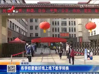 教育部：各学校要做好线上线下教学转换