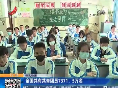 全国共有共青团员7371.5万名