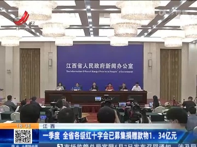 江西：一季度 全省各级红十字会已募集捐赠款物1.34亿元