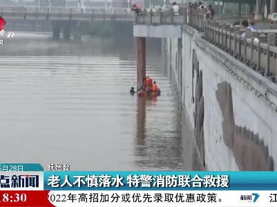 老人不慎落水 特警消防联合救援