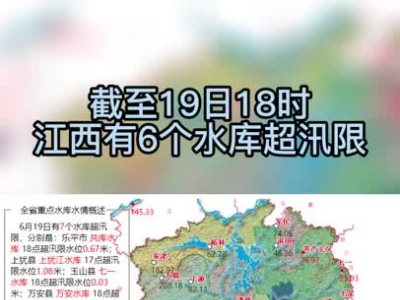 截至19日18时 江西6个水库超汛限