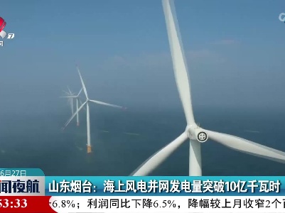 山东烟台：海上风电并网发电量突破10亿千瓦时