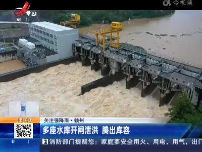 【关注强降雨】赣州：多座水库开闸泄洪 腾出库容