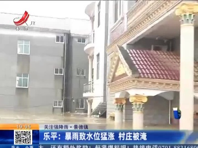 【关注强降雨·景德镇】乐平：暴雨致水位猛涨 村庄被淹