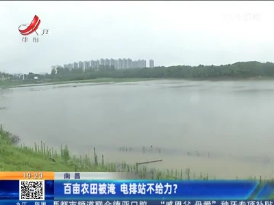 南昌：百亩农田被淹 电排站不给力？