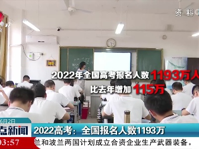 2022高考：全国报名人数1193万