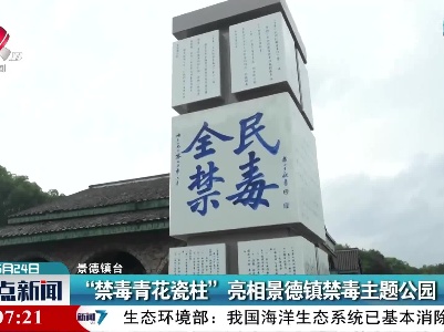 “禁毒青花瓷柱”亮相景德镇禁毒主题公园