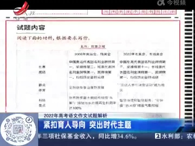 【2022年高考语文作文试题解析】紧扣育人导向 突出时代主题