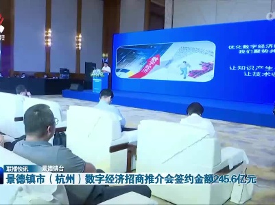 景德镇市（杭州）数字经济招商推介会签约金额245.6亿元