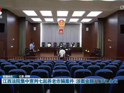 江西法院集中宣判七起养老诈骗案件 涉案金额11.18亿余元