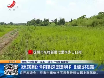 【聚焦“放管服”改革 曝光“怕慢假庸散”】抚州东临新区：90多亩被征农田荒废两年多 征地款也不见踪影
