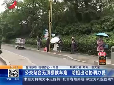 【急难愁盼 我帮你办】南昌：公交站台无顶棚候车难 哈姐出动协调办妥