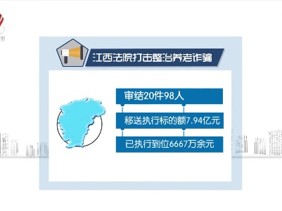 江西法院打击养老诈骗犯罪执行到位标的额6667万元