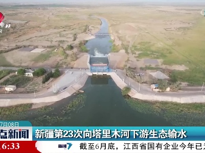 新疆第23次向塔里木河下游生态输水