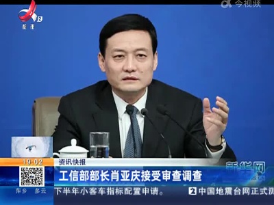 工信部部长肖亚庆接受审查调查