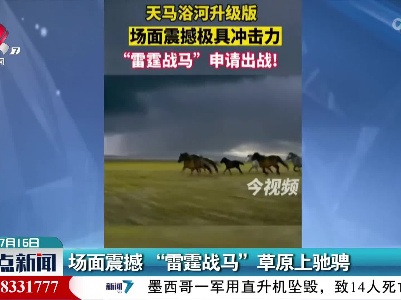 场面震撼 “雷霆战马”草原上驰骋