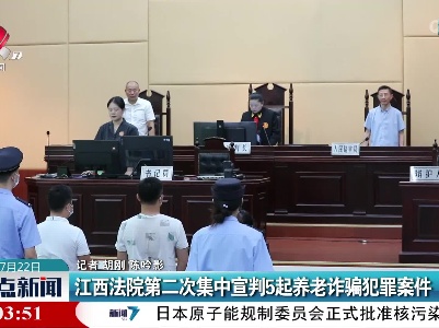 江西法院第二次集中宣判5起养老诈骗犯罪案件