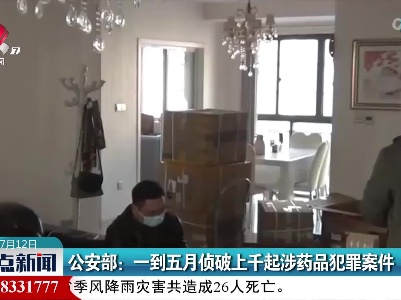 公安部：一到五月侦破上千起涉药品犯罪案件