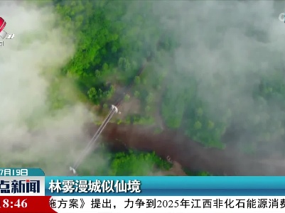 林雾漫城似仙境