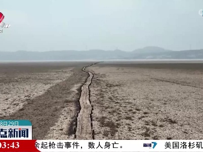 鄱阳湖水位跌破10米 明代千眼桥提前露真容