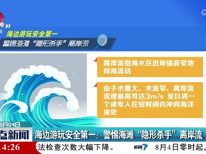 海边游玩安全第一：警惕海滩“隐形杀手”离岸流