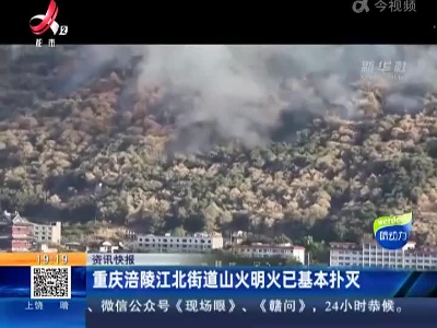 重庆涪陵江北街道山火明火已基本扑灭