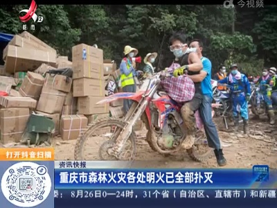 重庆市森林火灾各处明火已全部扑灭