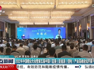 2022年中国锂业大会暨第五届中国（宜春）新能源（锂电）产业高峰论坛开幕