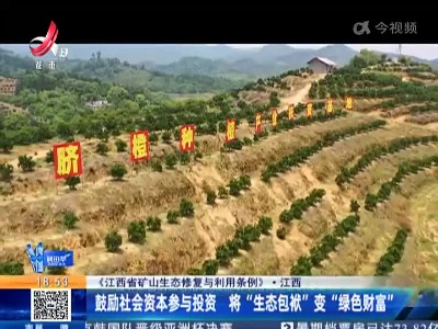 【《江西省矿山生态修复与利用条例》】江西：鼓励社会资本参与投资 将“生态包袱”变“绿色财富”