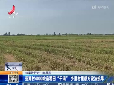 【抗旱进行时】南昌县：范湖村4000余亩稻田“干渴” 乡里村里想方设法抗旱