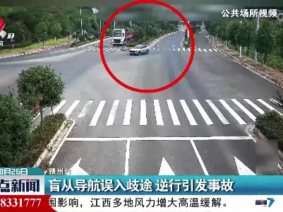 盲从导航误入歧途 逆行引发事故