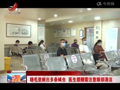 睫毛里揪出多条螨虫 医生提醒需注意眼部清洁