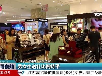 【“七夕”带来的“浪漫经济”】男女生送礼比例持平
