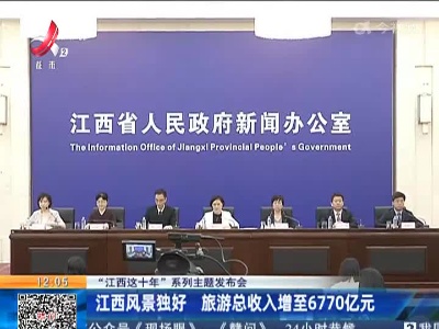 【“江西这十年”系列主题发布会】江西风景独好 旅游总收入增至6770亿元