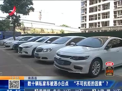 南昌县：数十辆私家车被洒小白点 “不可抗拒的因素”？