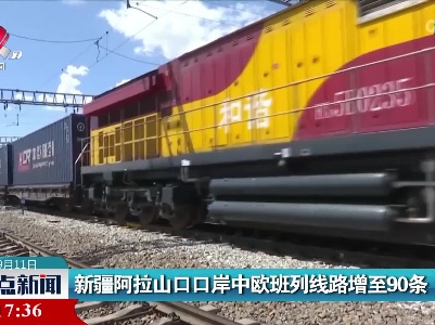 新疆阿拉山口口岸中欧班列线路增至90条