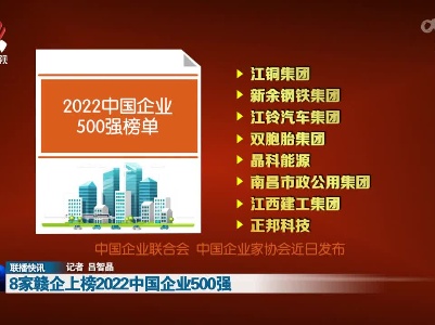 8家赣企上榜2022中国企业500强