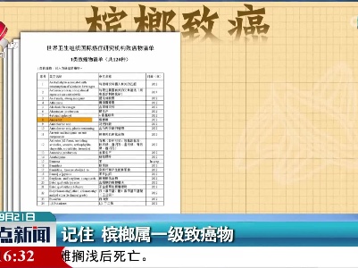 记住 槟榔属一级致癌物